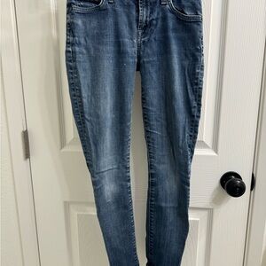 7 For All Mankind Dark Blue Skinny Jeans